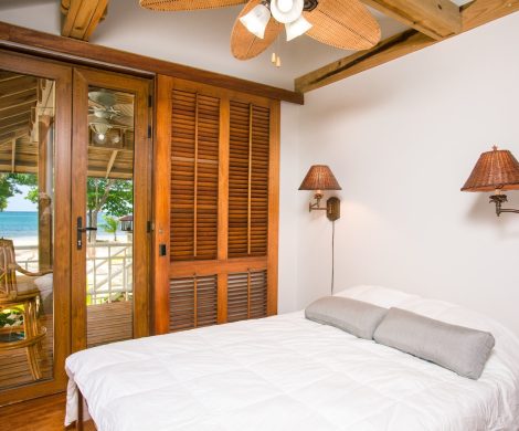 Closed Wardrobe Near on Bed