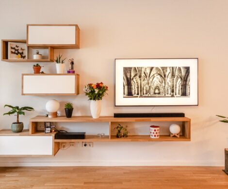 white wooden wall mounted shelf with white wooden frame