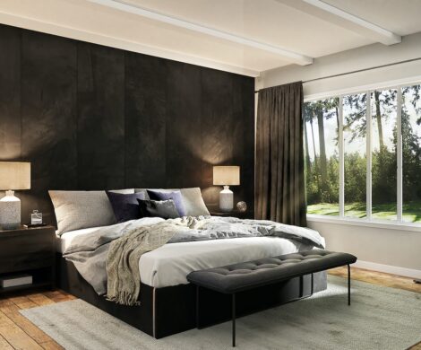 black and white bed linen